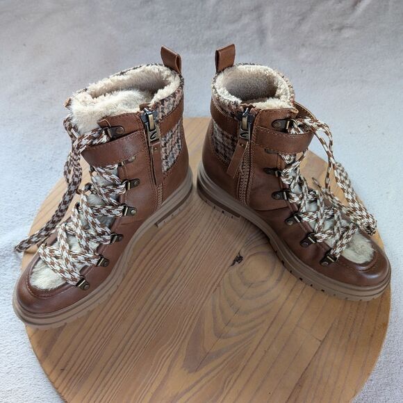 Circus by Sam Edelman Fuzzy Hiking Boots Size 8 - Picture 1 of 12
